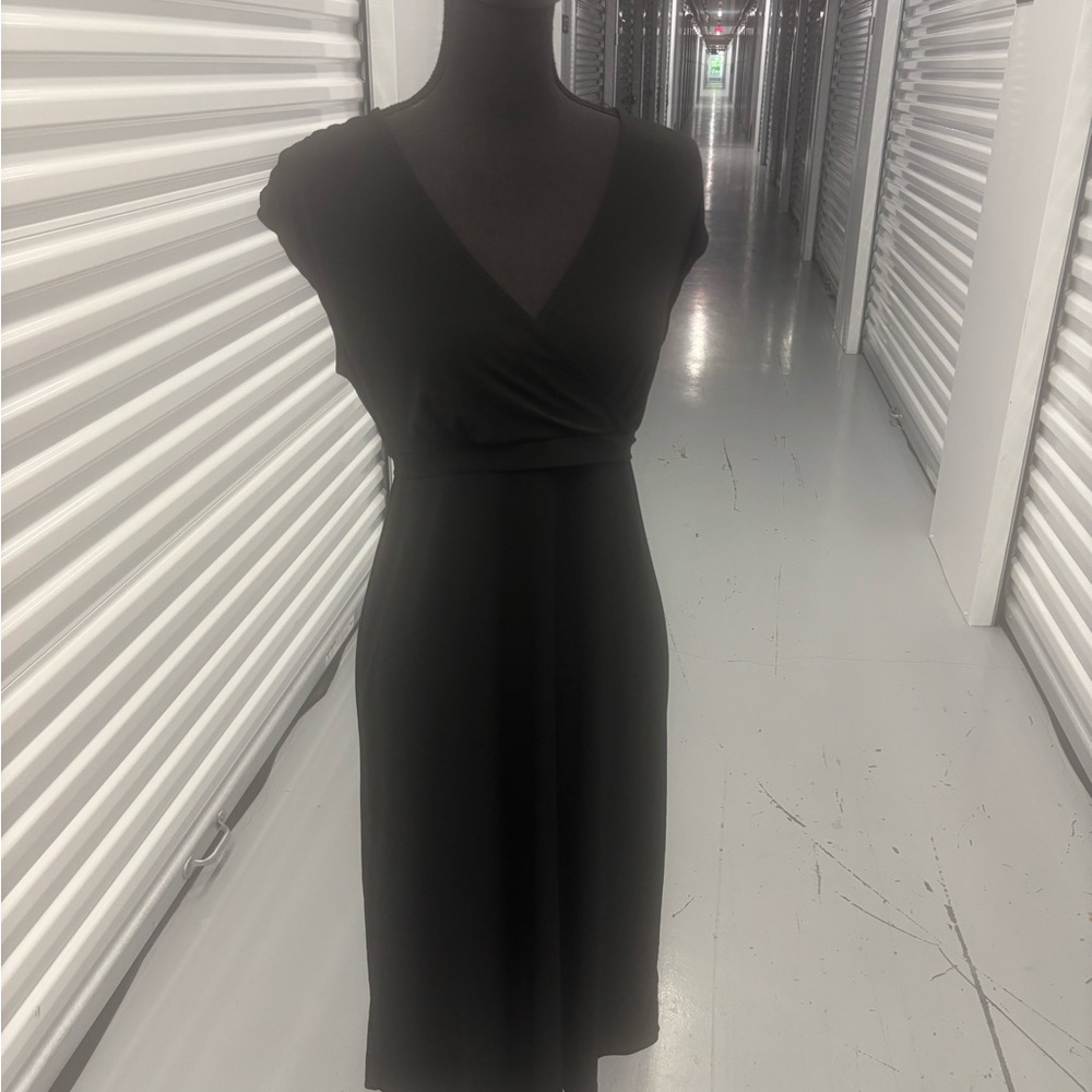 Merona Black V-Neck Tie Front Maxi Dress